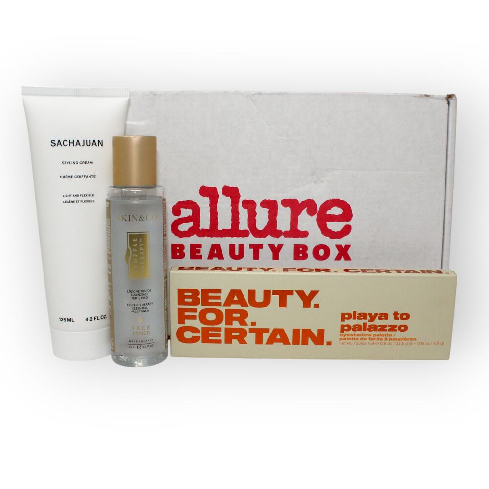3 Items AllureBeautyBox April2025 SACHAJUAN • SKIN&CO • BeautyForCertain